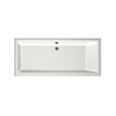 Xenz Kristal Ligbad - 180x80x48 - afvoer Midden - acryl - wit mat SW378263