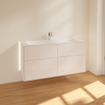 Villeroy & Boch Finion Meuble sous-lavabo - avec éclairage - 4 tiroirs à extraction - 1196 x 591 x 498 mm - Laque Blanc Brillant SW479480