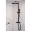 Brauer Black Edition Colonne de douche pluie 30 cm et douchette 3 jets noir mat SW238162