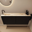 MONDIAZ TURE-DLUX meuble WC 120cm Urban. EDEN lavabo Frappe position gauche. Avec 1 trou de robinet. SW1102653