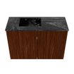 Mondiaz JOYA-DLUX 60cm toiletmeubel - kleur Ruby - Wastafel FAYE positie Links Zonder kraangat kleur Lava. SW1423605