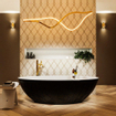 MONDIAZ HOLM Baignoire îlot - 180x85cm - Urban/talc SW491603