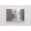 QeramiQ Dely Swirl Toiletset - 36.3x51.7cm - Geberit UP320 inbouwreservoir - slim zitting - steel bedieningsplaat - ronde knoppen - wit mat SW1126121