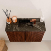Mondiaz JOYA-DLUX 60cm toiletmeubel - kleur Ruby - Wastafel FAYE positie Midden 1 kraangat kleur Lava. SW1423620