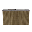 Mondiaz JOYA-DLUX 70cm toiletmeubel - kleur Dusk - Wastafel FAYE positie Links Zonder kraangat kleur Sombra. SW1426130