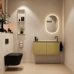 MONDIAZ TURE-DLUX Meuble toilette - 100cm - Oro - EDEN - vasque Ostra - position droite - 1 trou de robinet SW1104981