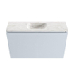 MONDIAZ TURE-DLUX 80cm toiletmeubel Clay. EDEN wastafel Ostra positie midden. Zonder kraangat. SW1104770