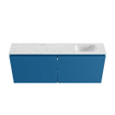 MONDIAZ TURE-DLUX Meuble WC 120 cm Jeans. Lavabo EDEN Opalo position droite. Sans trou de robinet. SW1104368