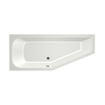 Xenz Lagoon Hoekbad - 170x75x48 - afvoer Midden - Links - Compact - acryl - wit mat SW102970