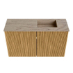 Mondiaz JOYA-DLUX 70cm meuble de toilette - couleur Oak - Lavabo FAYE position Droite Sans trou de robinet couleur Arena. SW1423871