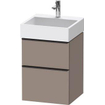 Duravit D-neo Meuble sous vasque 48.4x44.2x62.5cm 2 tiroirs Basalte mat SW640973