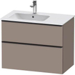 Duravit D-neo Meuble sous vasque 81x46.2x62.5cm 1 tiroir Basalte mat SW640963