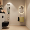MONDIAZ TURE-DLUX Meuble toilette - 40cm - Oro - EDEN - vasque Opalo - position droite - 1 trou de robinet SW1104439