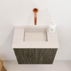 Mondiaz JOYA-DLUX Meuble de toilette 40cm - couleur Shadow - Lavabo FAYE position Milieu Sans trou de robinet couleur Meli. SW1424878