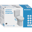 Geberit Renova Comfort staand verhoogd toilet pack rimfree afneembare softclose zitting wit SW796837
