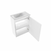 MONDIAZ TURE-DLUX 40cm toiletmeubel Talc. EDEN wastafel Opalo positie links. Zonder kraangat. SW1104161