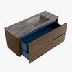 Mondiaz CIRO-DLUX Badkamermeubelset - 120x45x50cm - Solid surface wastafel Oza - 1 wasbak Rechts - zonder kraangaten - 2 lades - Dusk SW1533281