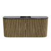 Mondiaz JOYA-DLUX 93.2cm toiletmeubel - ronding links en rechts kleur Dusk - Wastafel FAYE positie Midden Zonder kraangat kleur Lava. SW1423297