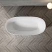 FugaFlow Eccelente Calma Baignoire îlot - 170x80cm - acrylique - siphon - blanc mat SW1451429