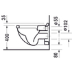 Duravit Starck 3 WC suspendu 54cm avec bride de rinçage cuvette profonde blanc 0314714
