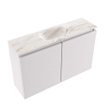 MONDIAZ TURE-DLUX 80cm meuble de toilettes Cale. EDEN lavabo Frappe position milieu. Sans trou de robinet. SW1102670