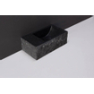 Forzalaqua Venetia Xs fonteinbak 29x16x10cm wasbak Rechts 1 kraangat links Natuursteen Graniet gezoet & gekapt OUTLETSTORE STORE44027