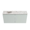 MONDIAZ TURE-DLUX meuble de toilettes 100 cm Greey. Lavabo EDEN Glace position gauche. Avec 1 trou de robinet. SW1103319