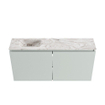 MONDIAZ TURE-DLUX Meuble toilette - 100cm - Greey - EDEN - vasque Glace - position gauche - 1 trou de robinet SW1103319