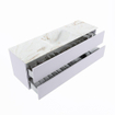 MONDIAZ VICA-DLUX Ensemble meuble de salle de bains - 150cm - meuble bas cale - 2 tiroirs - lavabo encastré cloud central - sans trous de robinet - version haute 60cm - frape SW1089065