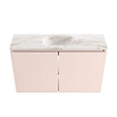 MONDIAZ TURE-DLUX Meuble de toilette 80cm Rosee. EDEN lavabo Frappe position milieu. Avec 1 trou de robinet. SW1102955