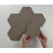 Terravito Bereno carreau mural et de sol - 15x17cm - 9mm - Hexagone - Taupe mat SW476710
