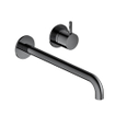 Hotbath Cobber afbouwdeel inbouw wastafelmengkraan en 20 cm uitloop zwart chroom kleurverschil OUTLETSTORE STORE43574
