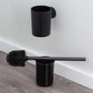 Tiger Tune Brosse de toilette avec support Métal noir brossé / Noir 9.6x38.2x12.1cm SW296111