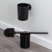 Tiger Tune Toiletborstel met houder Zwart metaal geborsteld / Zwart 9.6x38.2x12.1cm SW296111