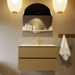MONDIAZ VICA-DLUX Ensemble meuble de salle de bains - 80cm - meuble bas oro - 2 tiroirs - lavabo encastré cloud centré - 1 trou de robinet - version haute 60cm - frape SW1089191