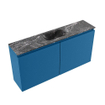MONDIAZ TURE-DLUX Meuble de toilette 100 cm Jeans. Lavabo EDEN Lava position milieu. Sans trou de robinet. SW1103868