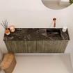 Mondiaz JOYA-DLUX 100cm toiletmeubel - kleur Dusk - Wastafel FAYE positie Rechts Zonder kraangat kleur Lava. SW1423259