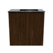 Mondiaz JOYA-DLUX 40cm toiletmeubel - kleur Walnut - Wastafel FAYE positie Rechts 1 kraangat kleur Lava. SW1422440