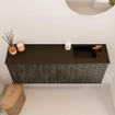 Mondiaz JOYA 100cm meuble de salle de bains - couleur Shadow - Vasque FAYE position Droite 1 trou de robinet couleur Urban. SW1421492