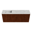 Mondiaz JOYA-DLUX 100cm meuble de toilette - couleur Ruby - Vasque FAYE position Gauche Sans trou de robinet couleur Opalo. SW1423756