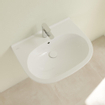 Villeroy & Boch O.novo wastafel 65x51cm met overloop 1 kraangat wit 0124130