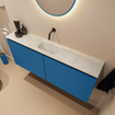 MONDIAZ TURE-DLUX meuble WC 120cm Jeans. EDEN lavabo Opalo position milieu. Sans trou de robinet. SW1104384