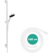 Hansgrohe Pulsify Select ensemble barre de douche 3jets Relaxation EcoSmart 10.5cm avec barre de douche 90 cm Mat Blanc SW651067