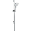 Hansgrohe Croma Select E Vario ensemble barre de douche avec douchette à main Croma Select E Vario EcoSmart 65cm avec flexible Isiflex`B 160cm blanc/chrome 0605310