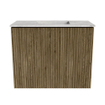Mondiaz JOYA-DLUX Meuble de salle de bains - 50cm - couleur Dusk - Lavabo FAYE position Milieu Sans trou de robinet couleur Glace SW1423132
