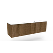 Arcqua Ridge Meuble bas - 80x45.5x45cm - 1 tiroir - push to open - mdf plaqué - chêne café SW909457