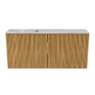 Mondiaz JOYA-DLUX 90cm toiletmeubel - kleur Oak - Wastafel FAYE positie Links Zonder kraangat kleur Glace. SW1422029