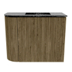 Mondiaz JOYA-DLUX 51.6cm toiletmeubel - ronding links kleur Dusk - Wastafel FAYE positie Rechts Zonder kraangat kleur Lava. SW1423270