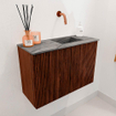 Mondiaz JOYA-DLUX 60cm toiletmeubel - kleur Ruby - Wastafel FAYE positie Rechts Zonder kraangat kleur Sombra. SW1425656