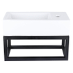 Differnz Ravo Lavabo compact - 38.5x18.5x9.5cm - 1 trou de robinet à droite - céramique blanc SW542371
